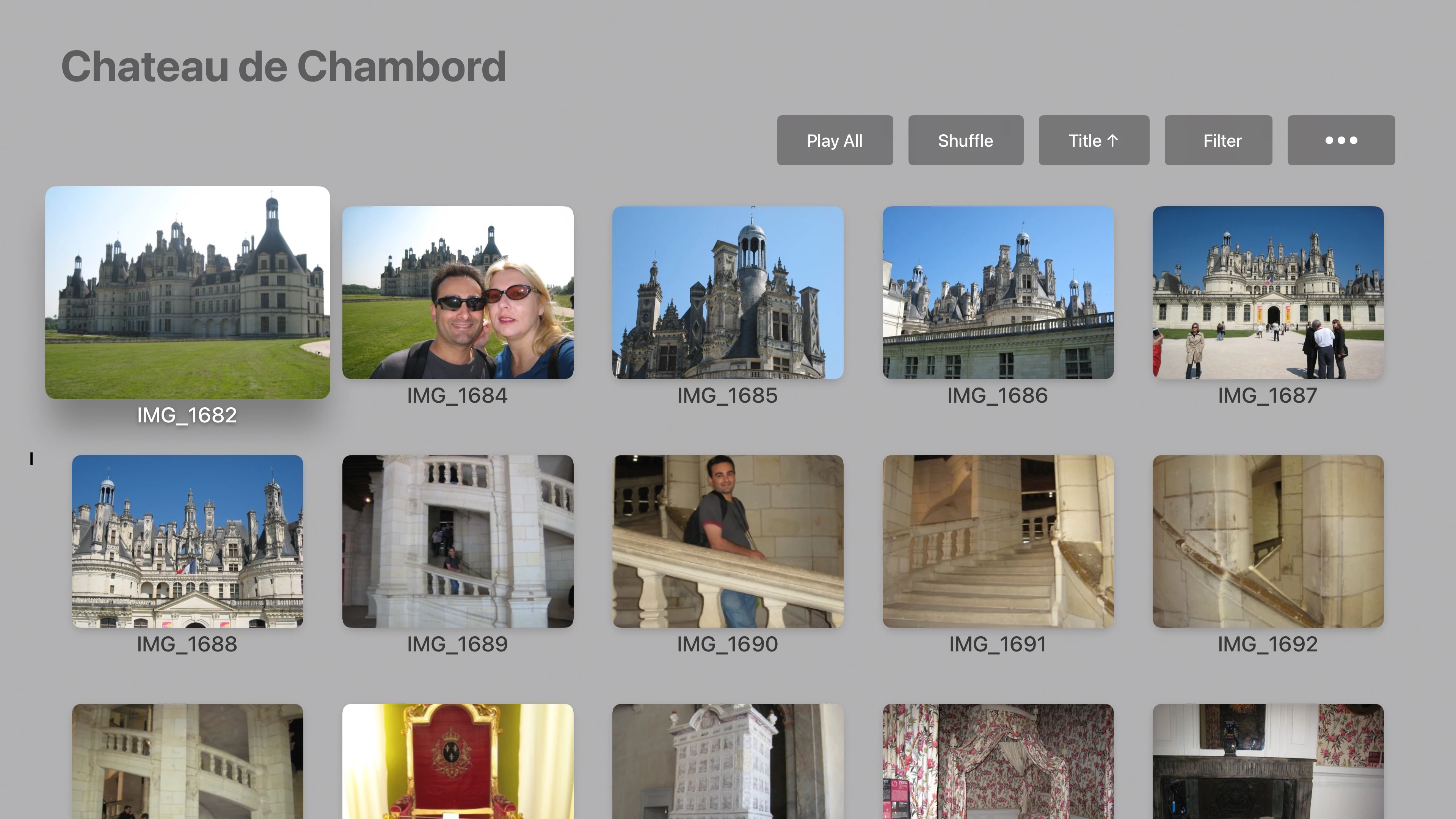 Browsing photos with Emby on Apple TV